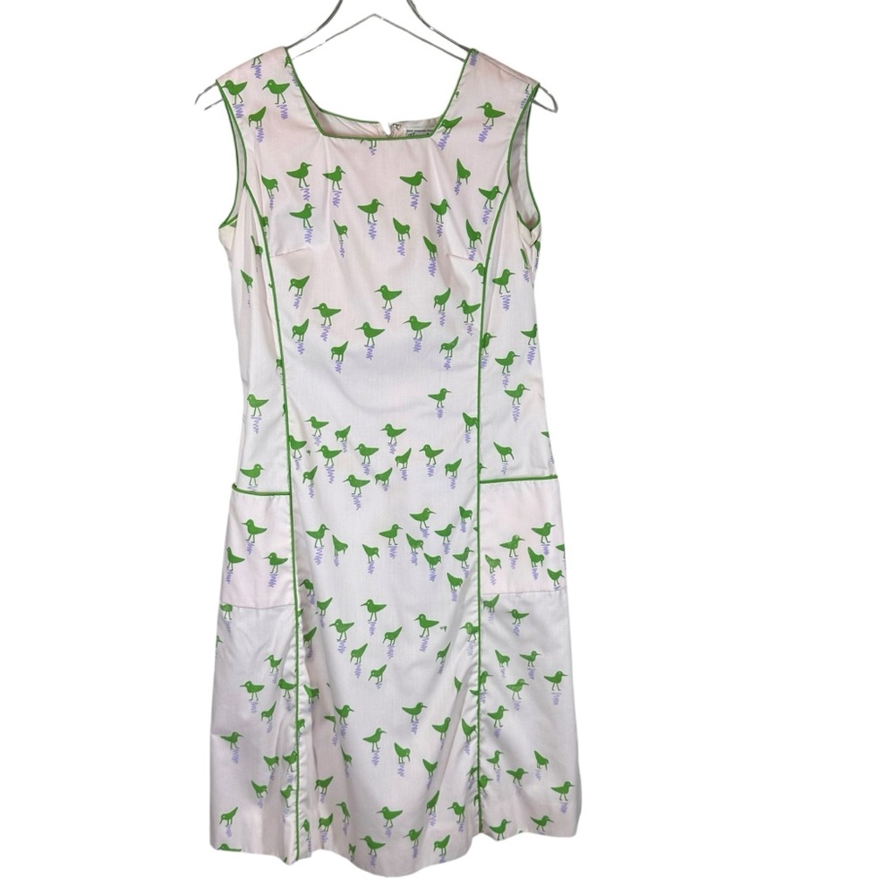 THE VESTED GENTRESS Vintage Women's 10 Cotton Tank Dress Bird Graphic Dress